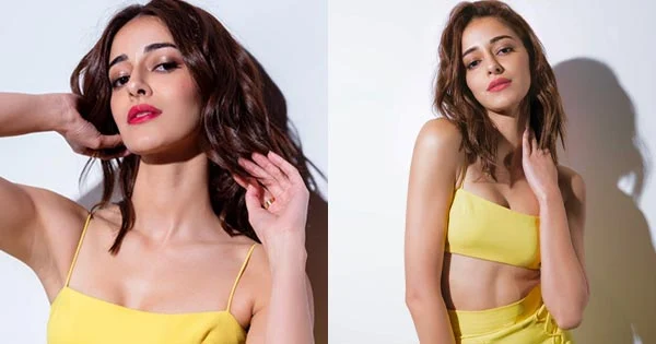 Ananya Panday looked too hot to handle in this skimpy yellow top and short skirt – see now.