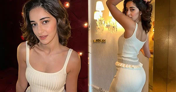 Ananya Panday in this stylish white attire looked stunning – posed with Sara Ali Khan as well.