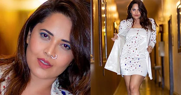 Anasuya Bharadwaj’s stylish hot look in white attire with nose-ring turns the heat up – see pics.