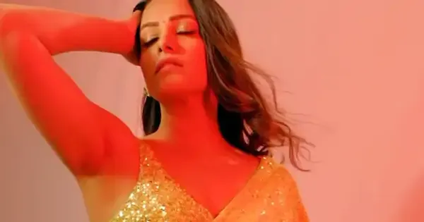 Naagin actress, Anita Hassanandani, in saree oozed much oomph – watch video.