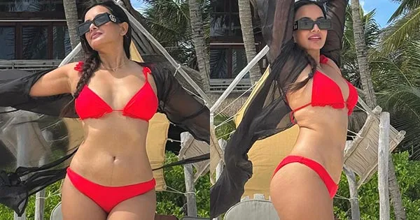 Annsh Shekhawat in red bikini is too hot to handle – see now.