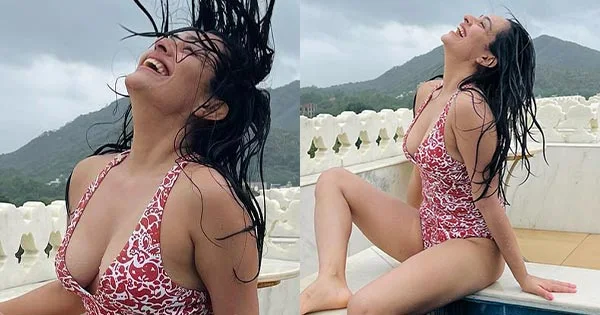 Apoorva Arora in swimsuit sets things on fire – see pics.