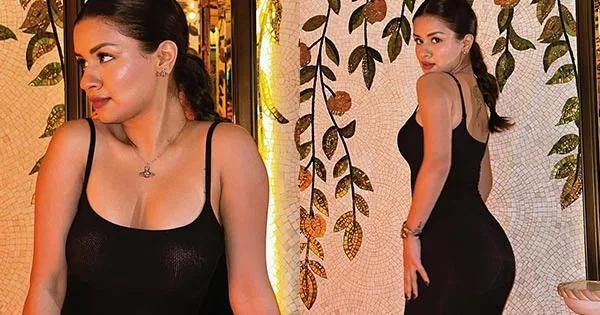 Avneet Kaur flaunted her toned figure in this body hugging black dress – see now.