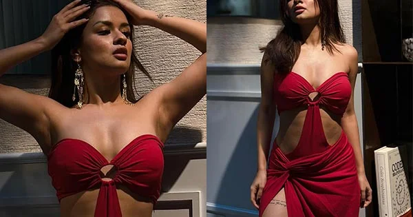 Avneet Kaur is too hot to handle in thigh high slit red attire – see now.