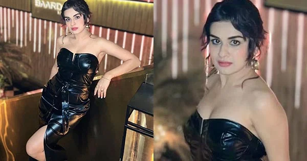 Avneet Kaur raises heat in black leather outfit – see photos.