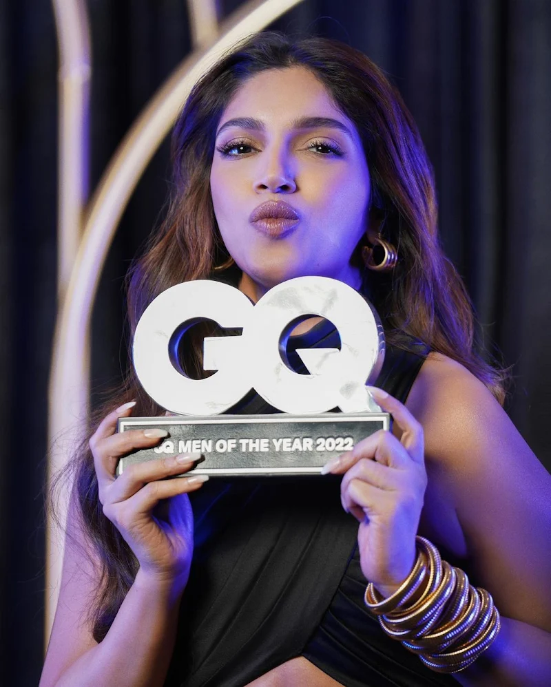 Bhumi Pednekar black dress sexy curvy body gq awards