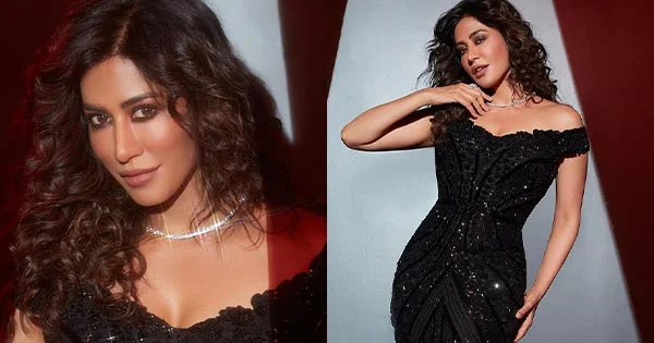 Chitrangada Singh’s glamorous hot look in shimmery black dress hugging her fine curves – see now.