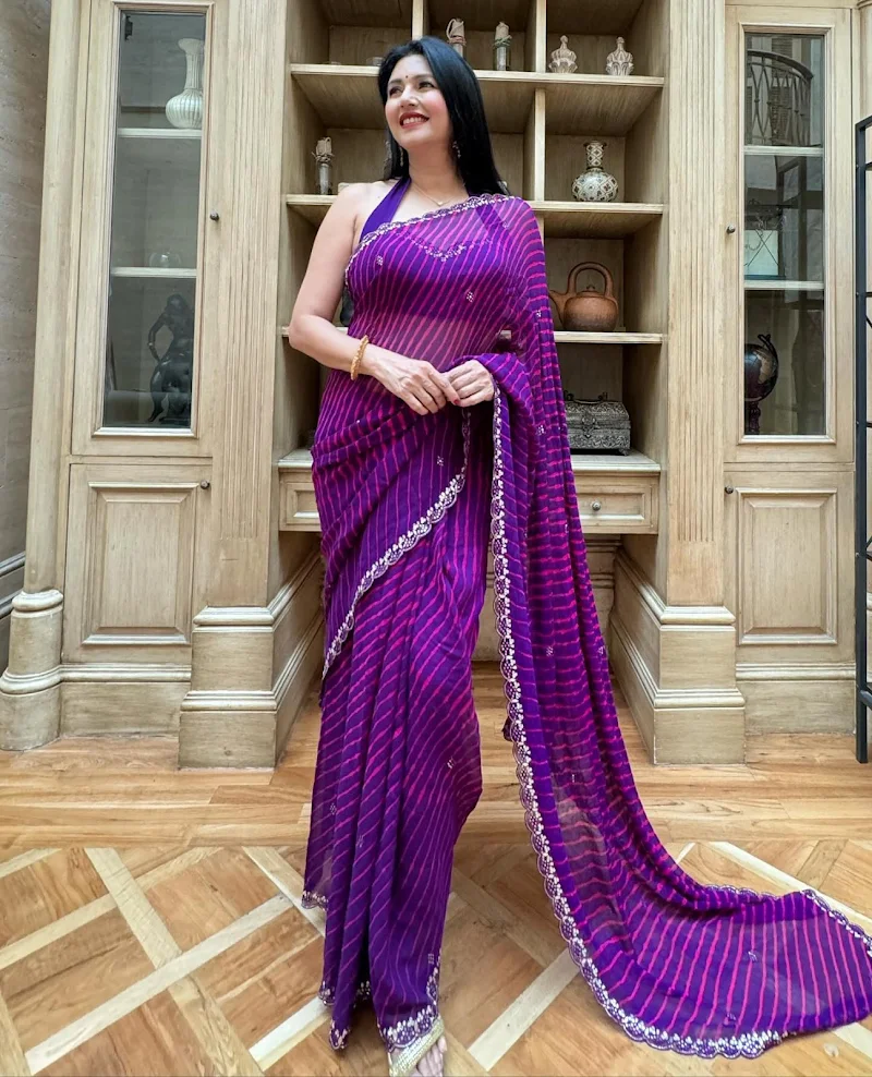 deepti bhatnagar purple saree hot actress