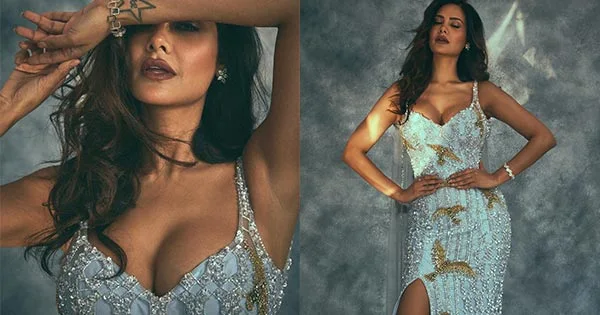 Esha Gupta put on a busty display in high slit shimmery dress – Aashram 2 actress is too hot to handle.