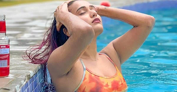 Garima Chaurasia swimsuit pool hot photoshoot