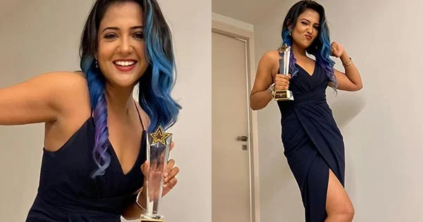 Madam Sir actress Gulki Joshi turns the heat up in this high slit attire – received popular actress award.