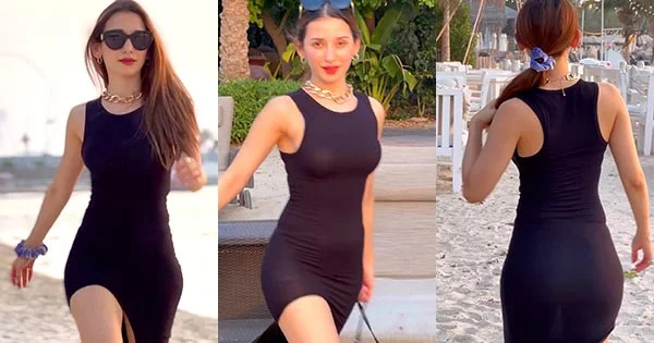 Heli Daruwala in high slit black dress flaunts her slim toned figure – the dancer/actress wowed fans with her style.