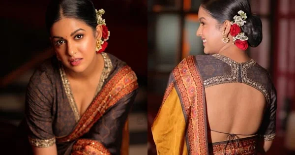 Ishita Dutta in this saree with backless blouse looked heavenly – see now.