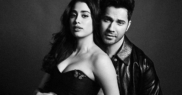 Janhvi Kapoor cleavage curvy short dress intimate photoshoto varun dhawan