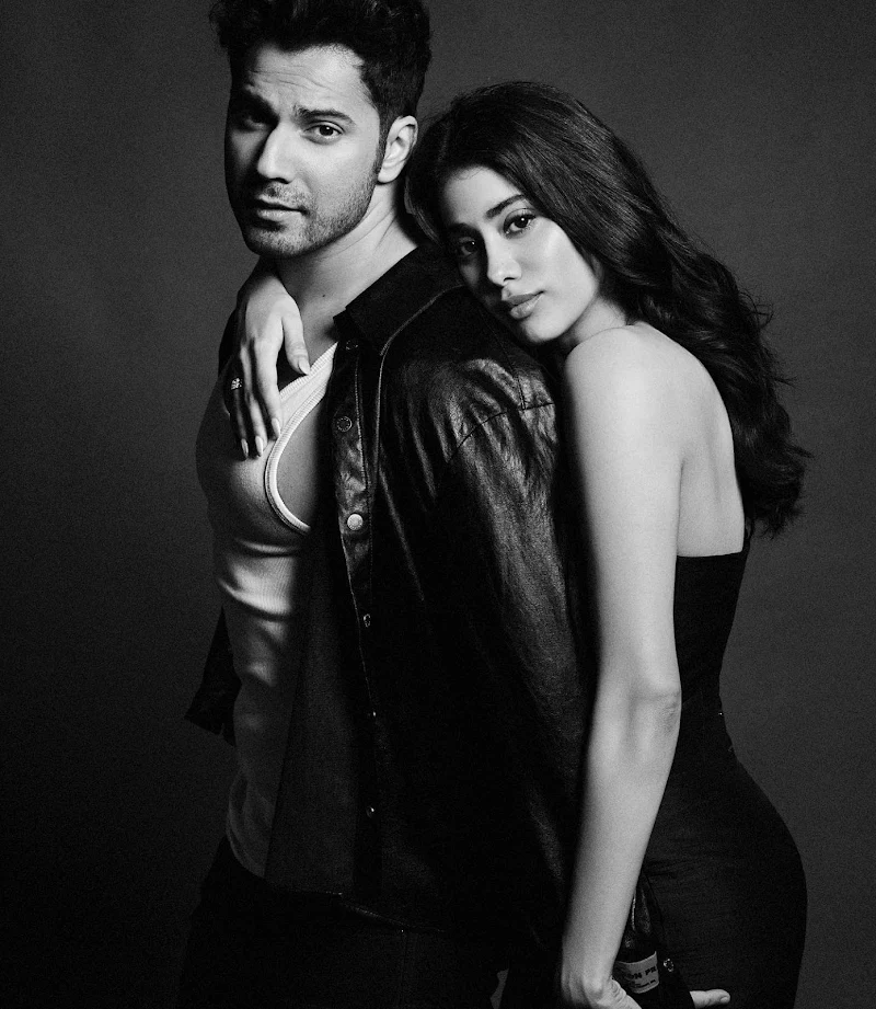 Janhvi Kapoor cleavage curvy short dress intimate photoshoto varun dhawan