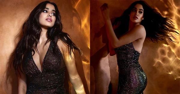 Janhvi Kapoor flaunts her fine curves in this body hugging shimmery dress – see 10 hot photos.