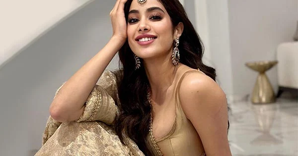 Janhvi Kapoor impresses fans with her stylish and stunning avatar in this golden saree for Pongal.