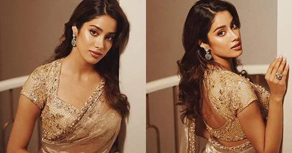 Janhvi Kapoor looked breathtaking in this saree.