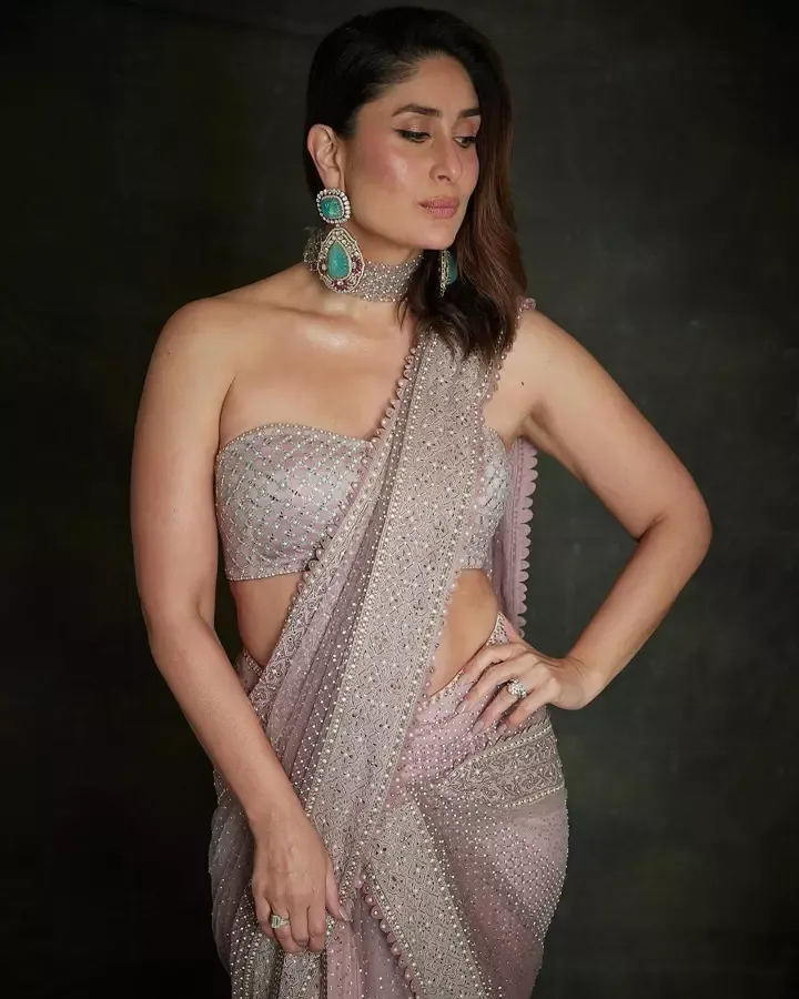 Kareena Kapoor saree tiny blouse stylish hot indian actress