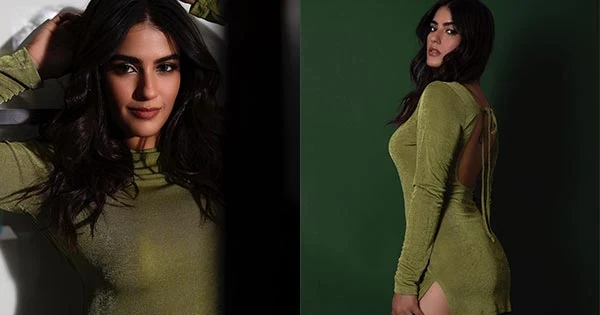 Kavya Thapar flaunts her fine curves in this backless short outfit.