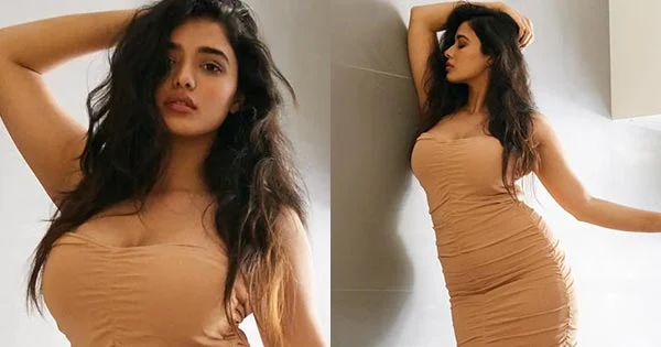 Ketika Sharma flaunts her fine curves in this body hugging dress.