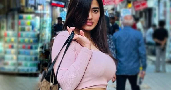 Ketika Sharma in tight fit crop top and denim skirt showed her stylish hot looks.