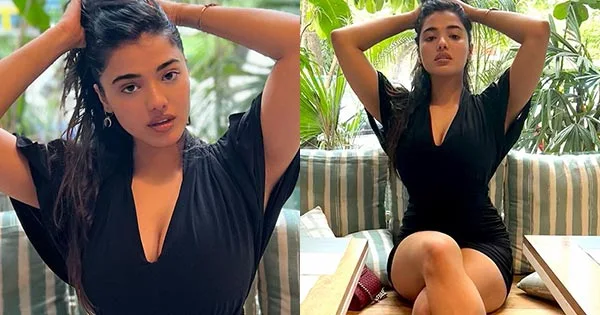 Ketika Sharma flaunts her sexy legs in a short black dress – see this curvy actress raise the heat.