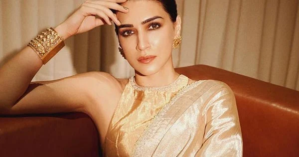 Kriti Sanon is the epitome of beauty and elegance in this golden saree.