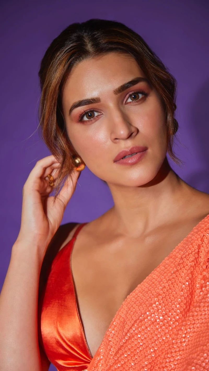 Kriti Sanon saree cleavage tiny blouse