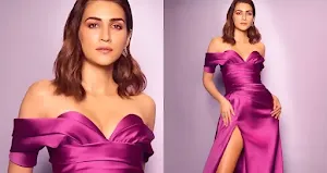 Kriti Sanon’s sexy legs show in this risky high slit dress raised the heat.