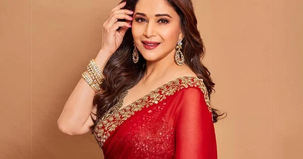 Madhuri Dixit’s stunning stylish look in sheer red saree wows fans – see now.