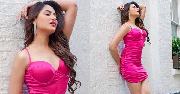 Mahira Sharma flaunts her fine curves in short pink dress – looked too hot to handle.