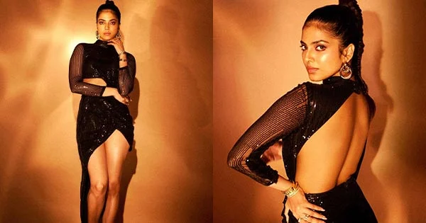 Malavika Mohanan flaunted her sexy legs in this backless black dress – see photos.