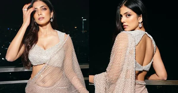 Malavika Mohanan in sheer saree with skimpy backless blouse turns the heat up – see now.