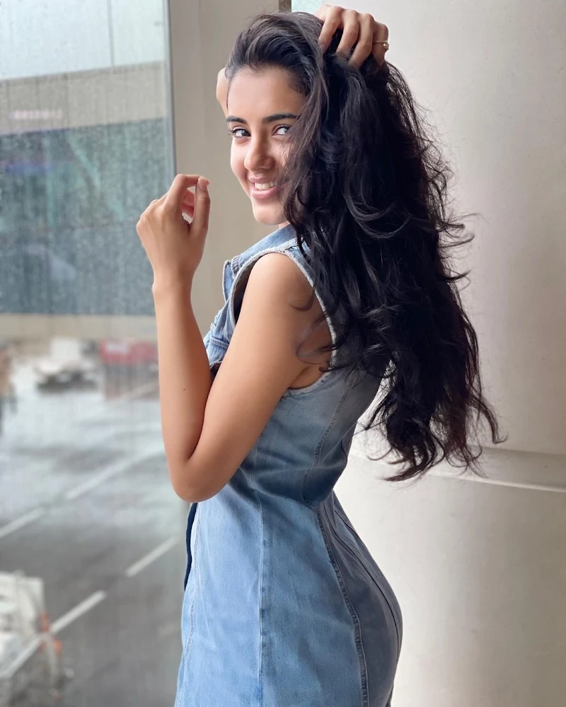 Malvika Sharma short denim outfit