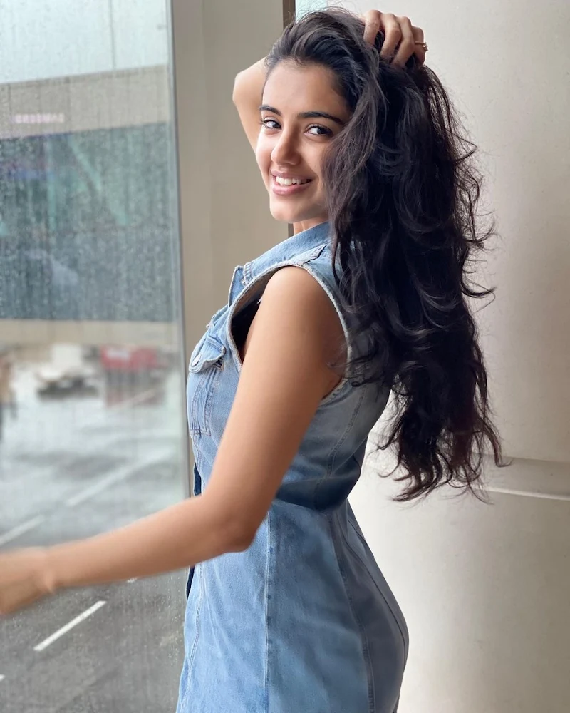 Malvika Sharma short denim outfit