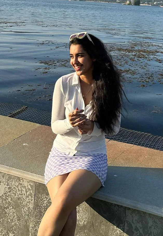 malvika sharma short white dress sexy legs