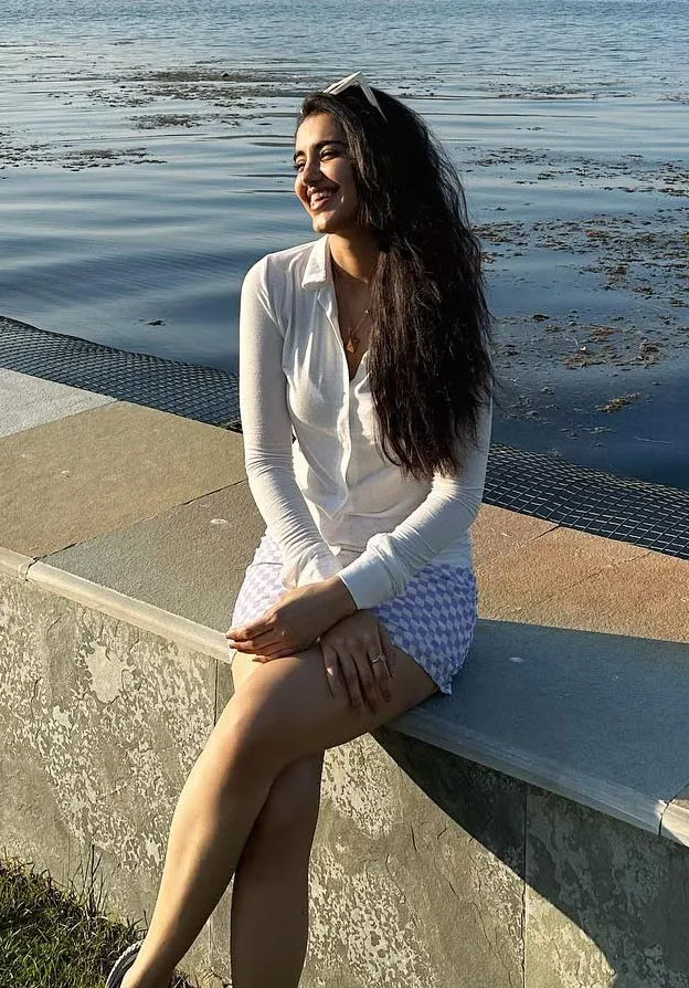 malvika sharma short white dress sexy legs