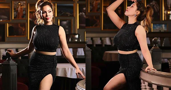 Munmun Dutta in high slit black outfit flaunts her curvy figure – see photos.