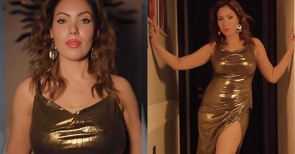 Munmun Dutta in thigh high slit dress flaunts her fine curves – see latest photos and videos.