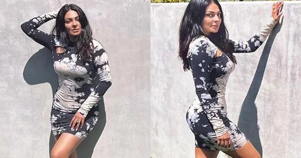 Neeru Bajwa’s curvy figure in this tight fit short dress sets temperature soaring – see now.