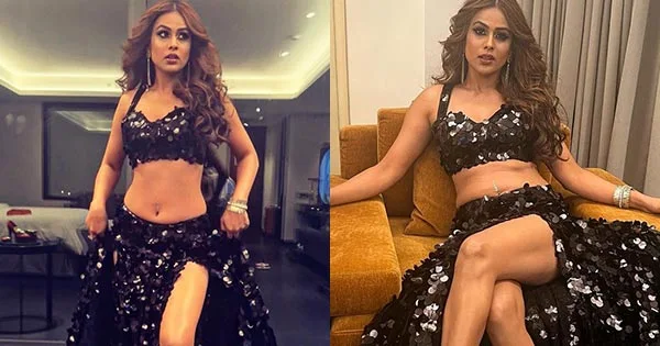 Nia Sharma flaunts her sexy legs and fine midriff in this stylish black outfit – see now.