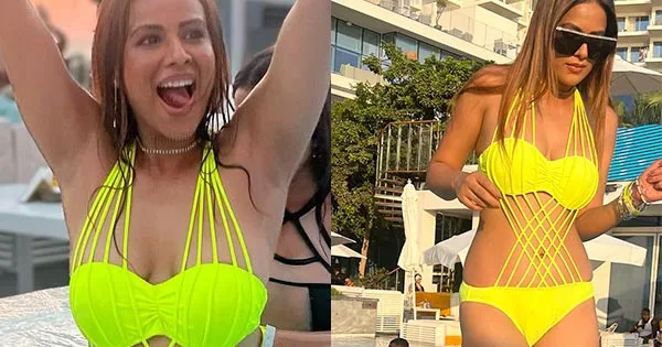 Nia Sharma in neon yellow bikini raised the heat – see photos.