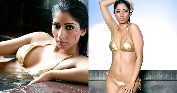 niharica raizada golden string bikini sexy body