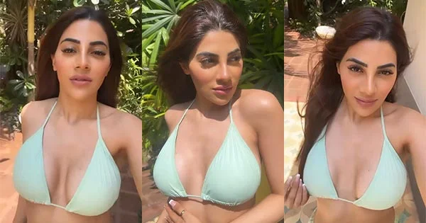 Nikki Tamboli cleavage bikini hot