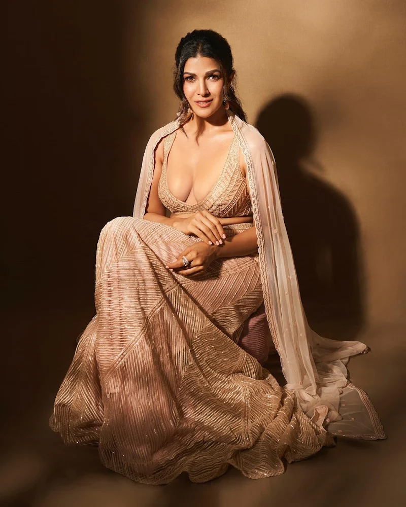 Nimrat Kaur cleavage tiny blouse lehanga hot indian actress