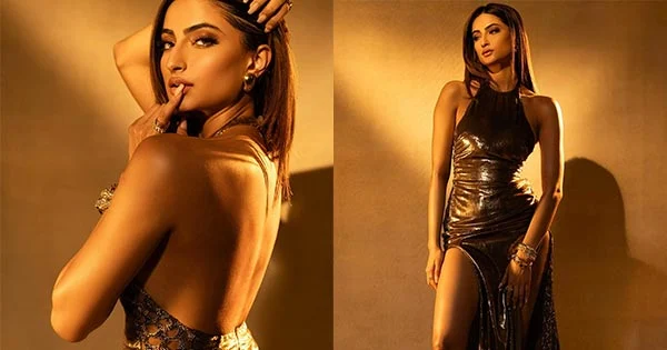 Palak Tiwari is too hot to handle in this thigh high slit backless dress – see now.