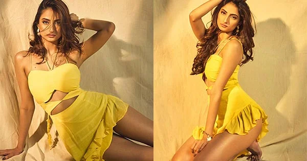 Palak Tiwari is too hot to handle in short yellow dress flaunting her sexy legs – see now.