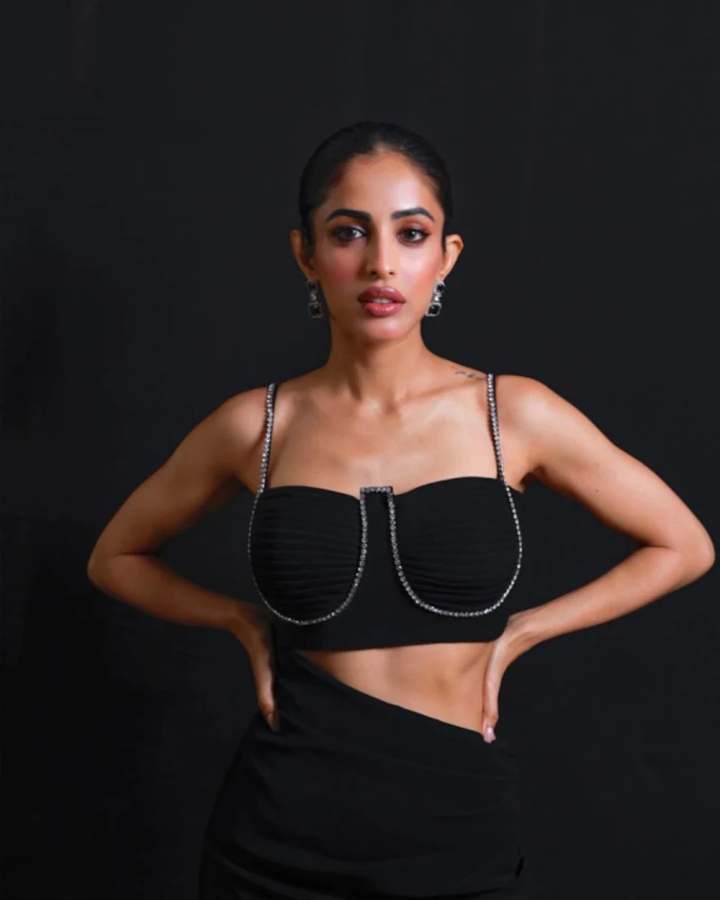 Priya Banerjee black top skirt hot photoshoot rana naidu actress