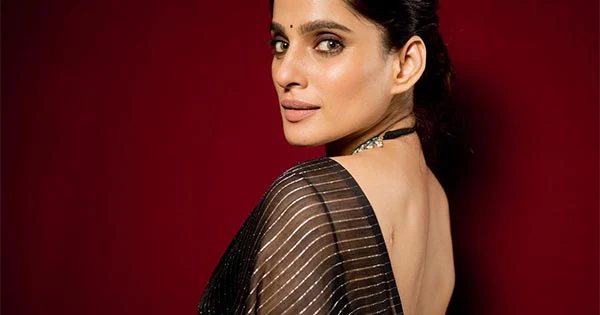 Priya Bapat in backless black saree looks simply stunning – see photos.